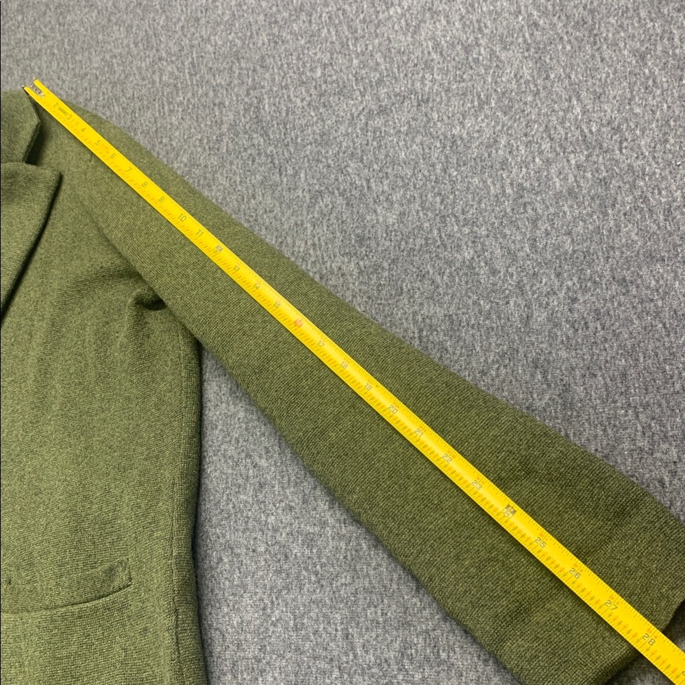 J. Crew Schoolboy Sweater Blazer Olive Green Single-Button Women's Size L - Picture 9 of 11